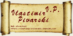 Vlastimir Pivarski vizit kartica